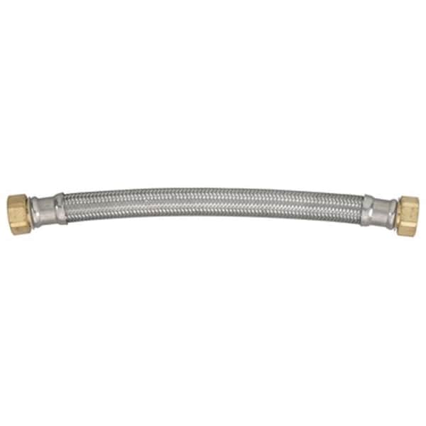 Gourmetgalley 7213-18-34-1 0.75 FIP x 18" Braided Stainless Steel Water Heater Connector GO697749 - main